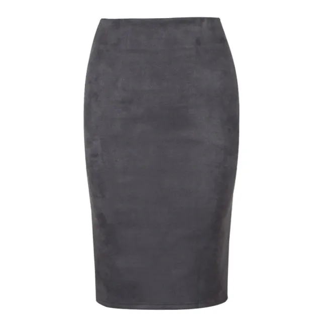 Frankie Suede Women's Midi Pencil Skirt