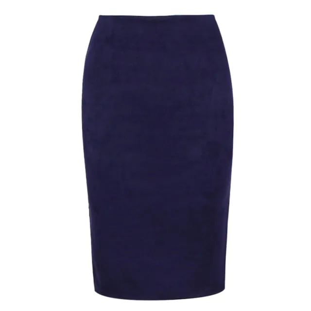 Frankie Suede Women's Midi Pencil Skirt