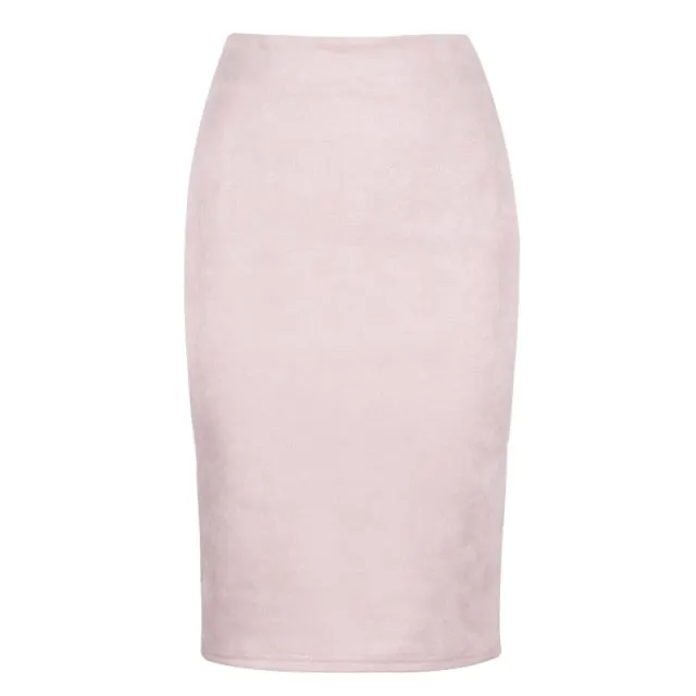 Frankie Suede Women's Midi Pencil Skirt