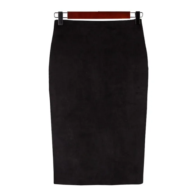 Frankie Suede Women's Midi Pencil Skirt