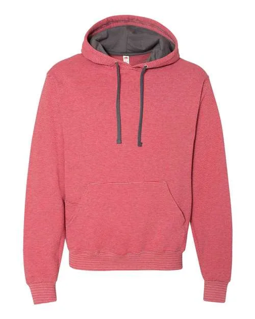 Fruit of the Loom Men's Sofspun Microstripe Hooded Pullover Sweatshirt