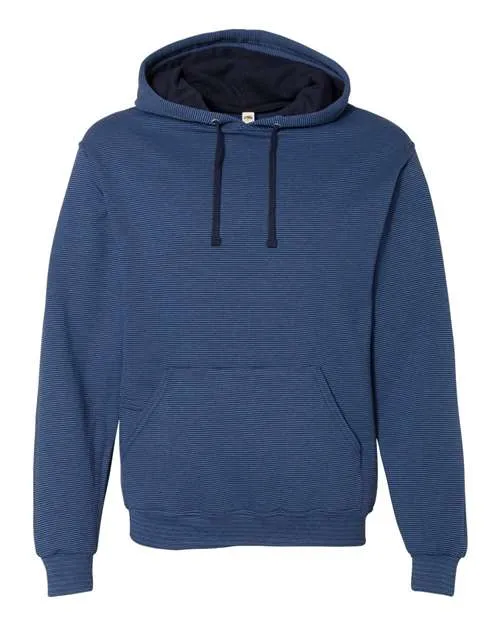 Fruit of the Loom Men's Sofspun Microstripe Hooded Pullover Sweatshirt