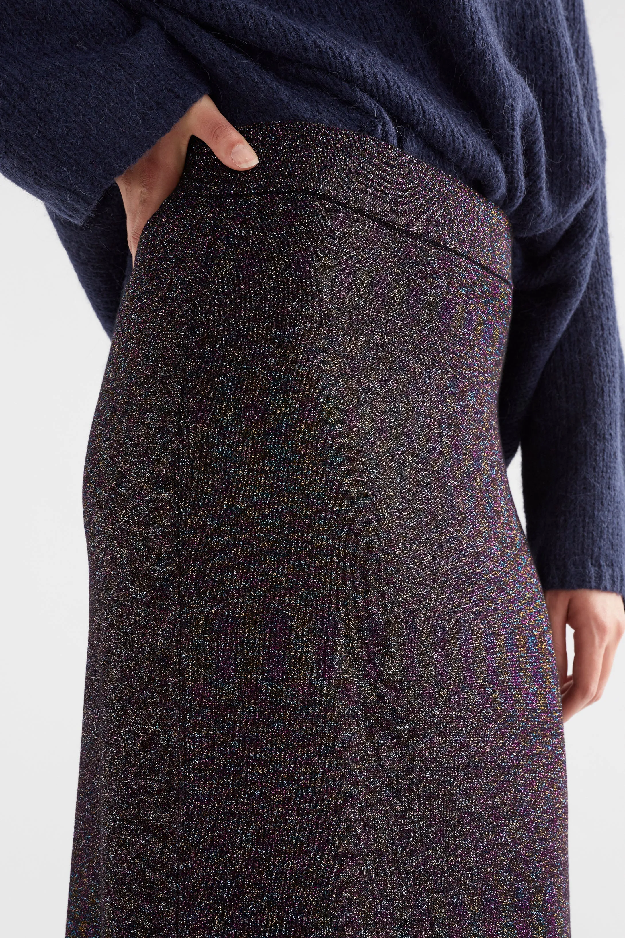 Galaxy Metallic Knit Skirt