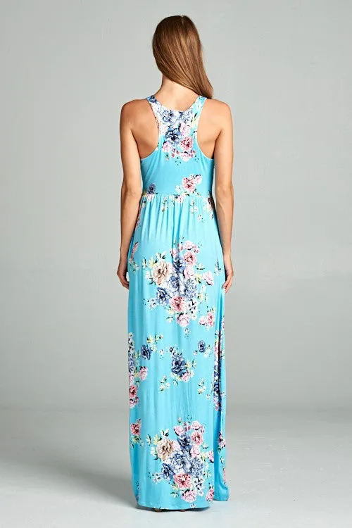 Garden Party Maxi Dress -  Turqouise