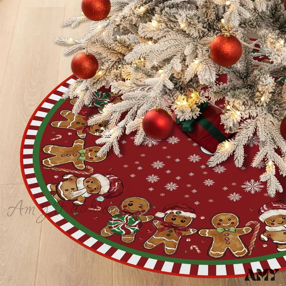 Gingerbread Man Pencil Tree Skirt - 36"