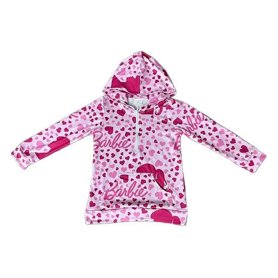 Girl's Barbie Pink Pullover Hoodie