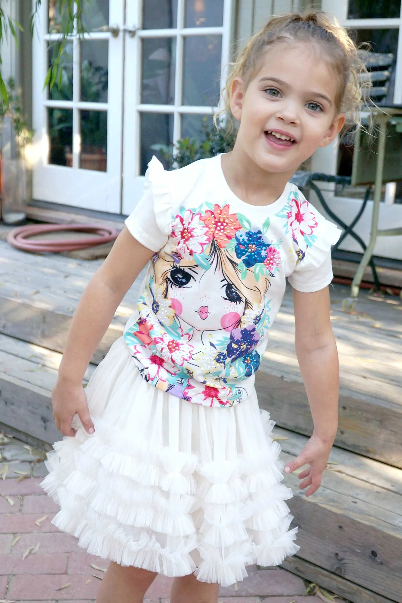 Girls  Mesh Frill Tutu Skirt