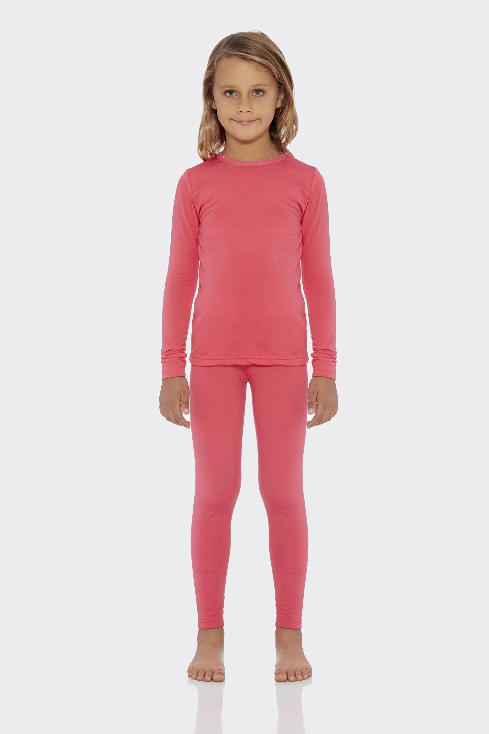 Girls Solid Thermal Set