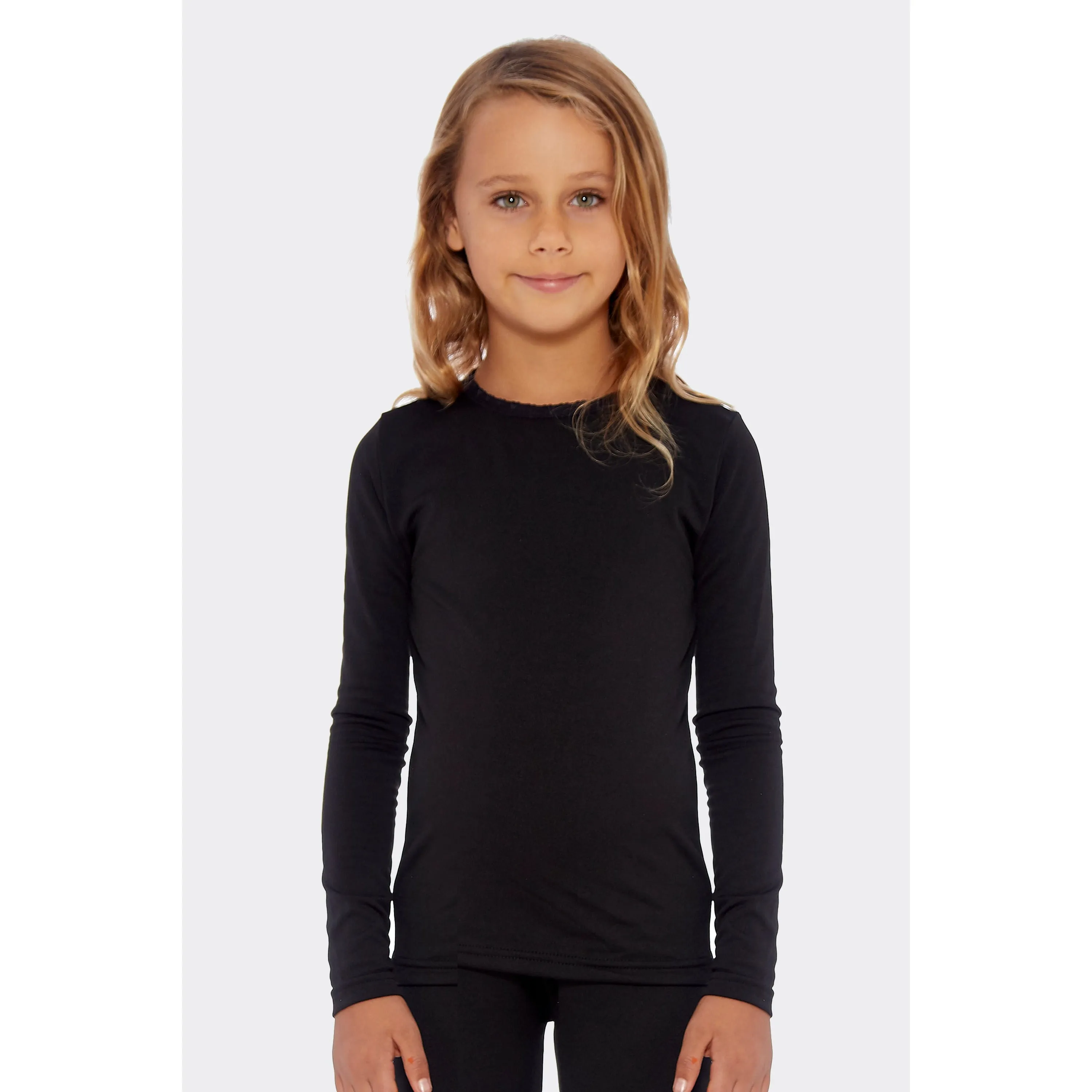 Girls Solid Thermal Top