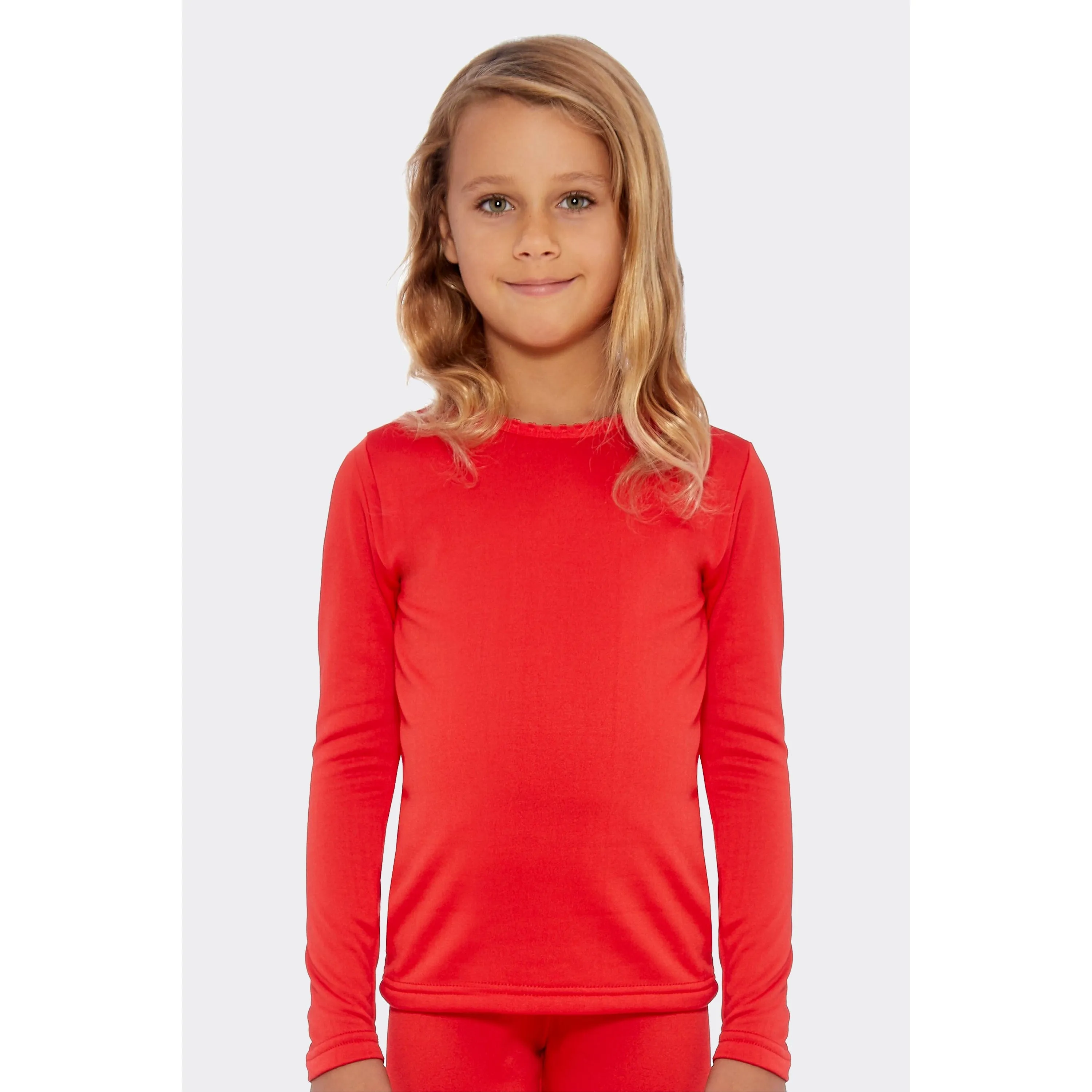 Girls Solid Thermal Top