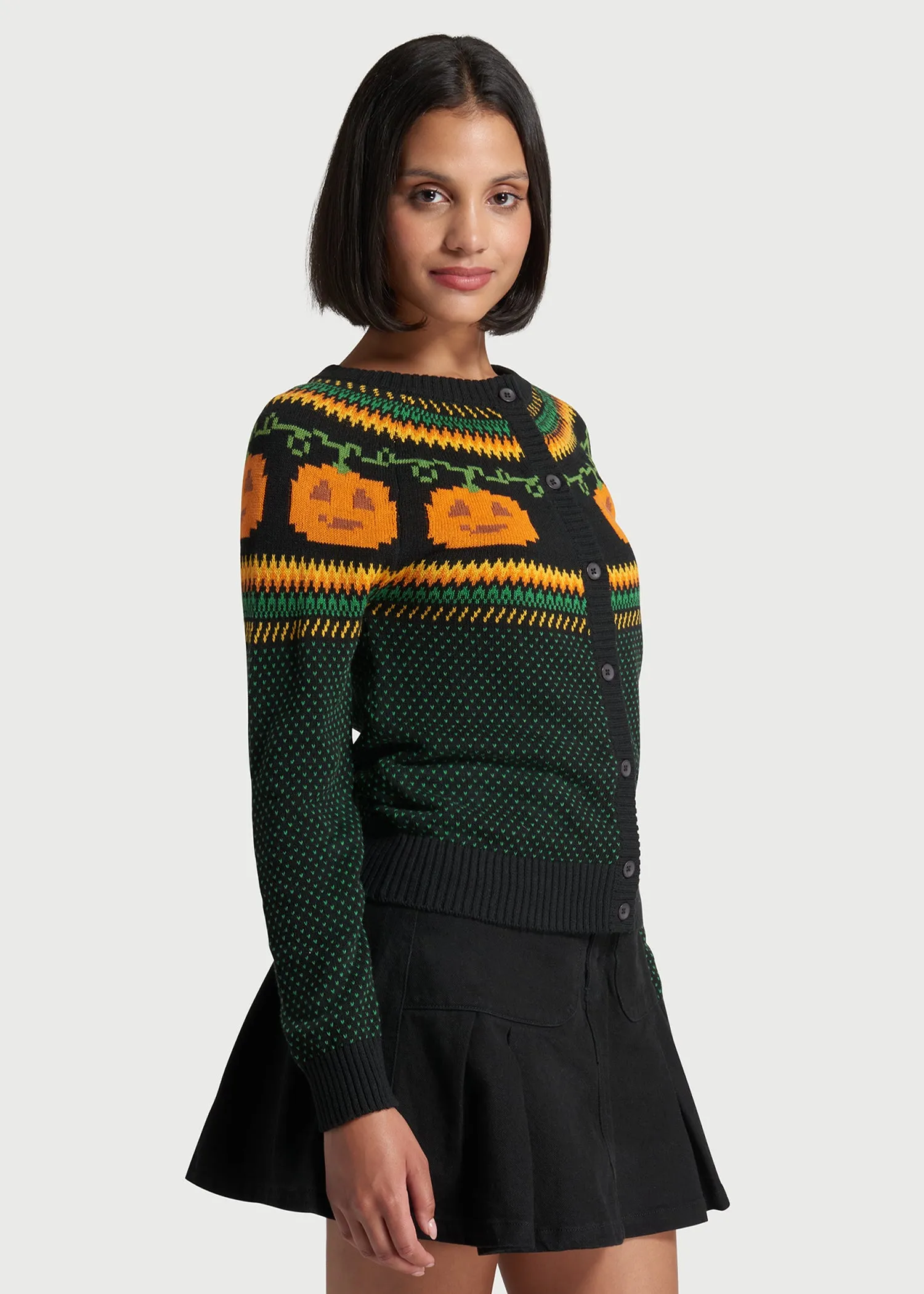 Give 'Em Pumpkin To Talk About Fair Isle Cardigan