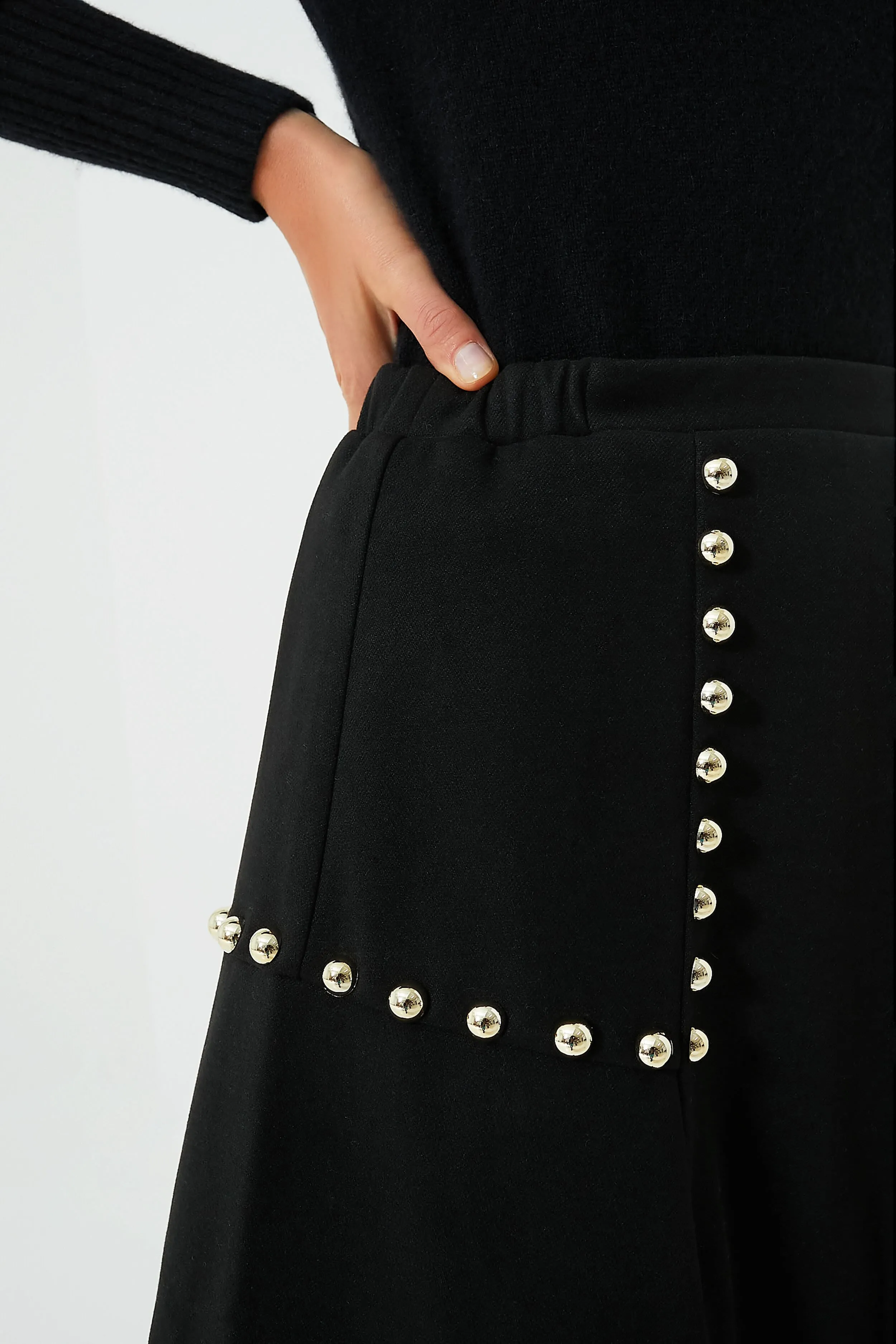 Gold Stud Mod Mini Skirt