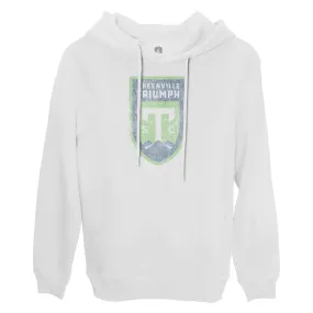 Greenville Triumph SC Color Badge Fleece Pullover Hoodie - White