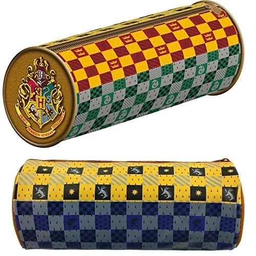 Harry Potter Hogwarts Crest Barrel Pencil Case