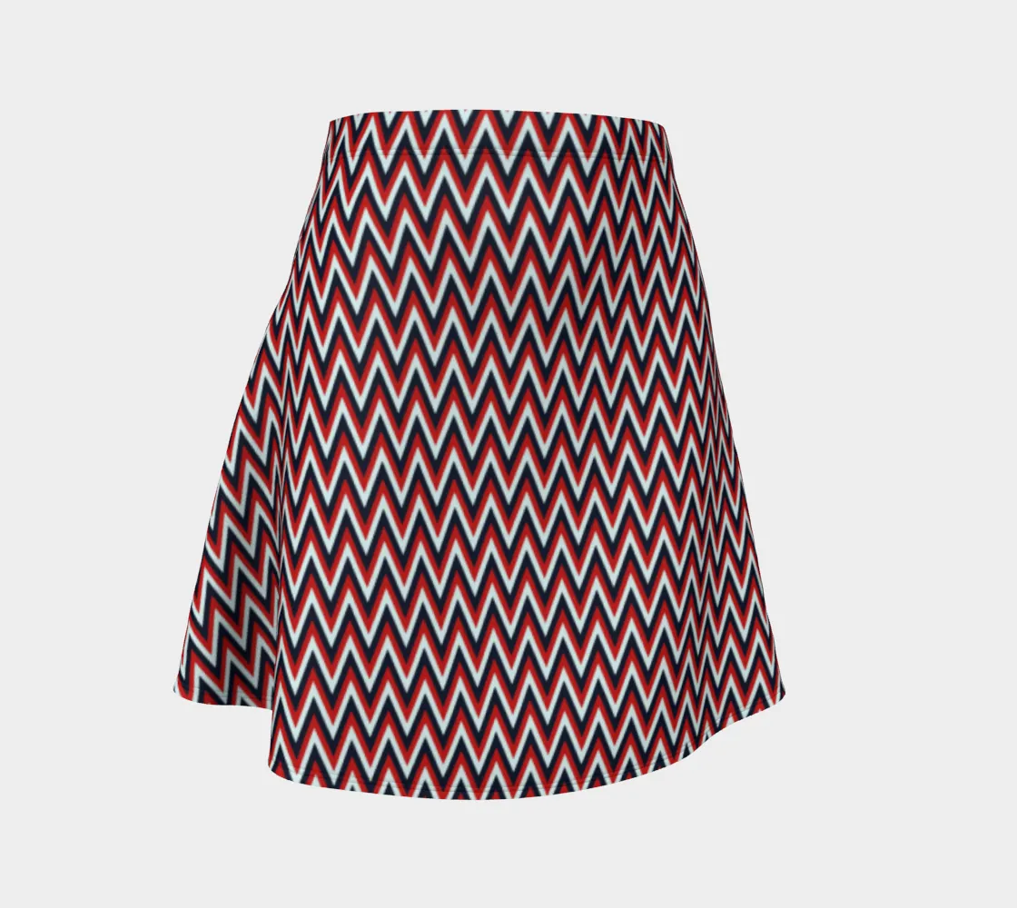 Herringbone Americana Flare Skirt