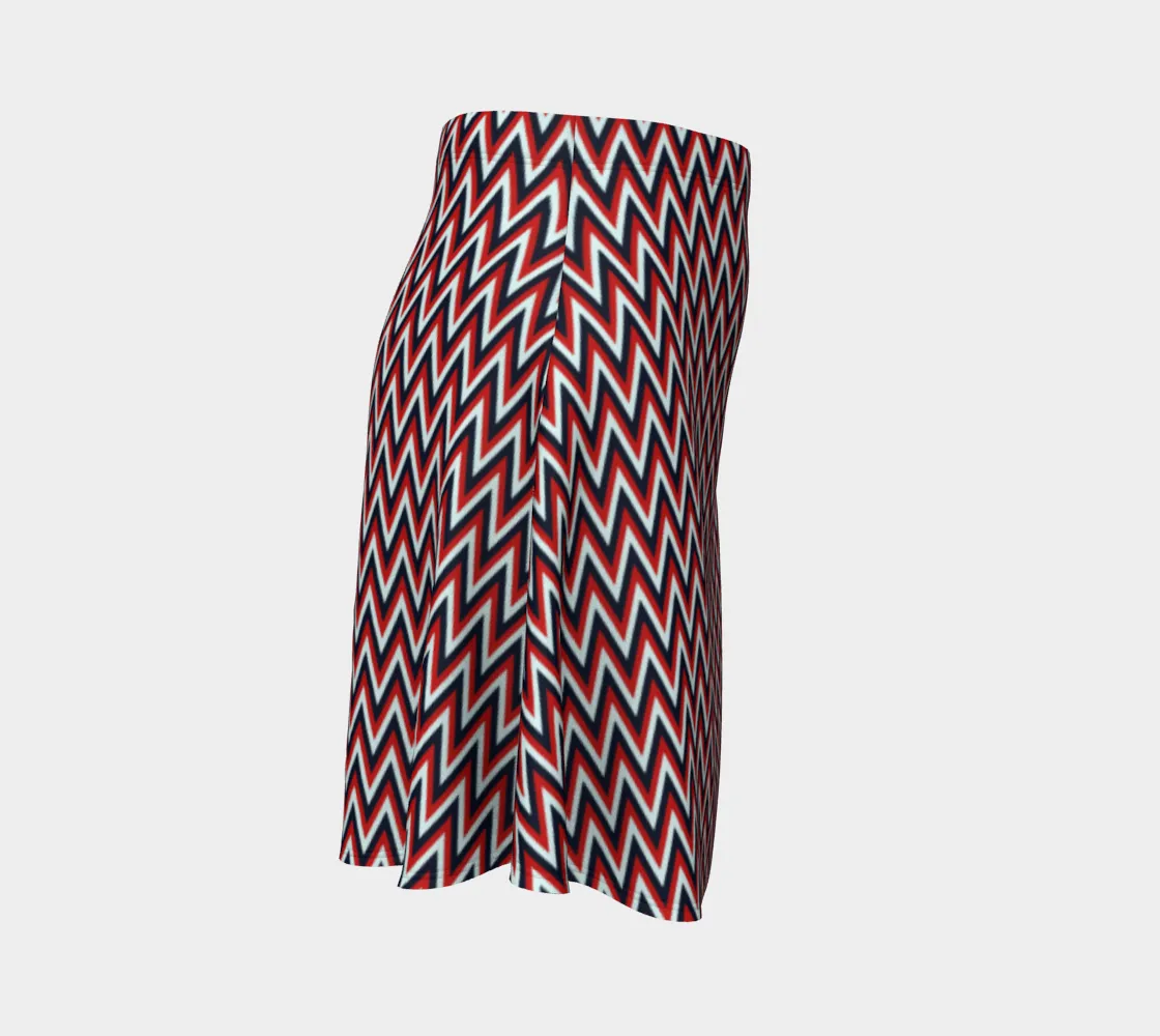 Herringbone Americana Flare Skirt