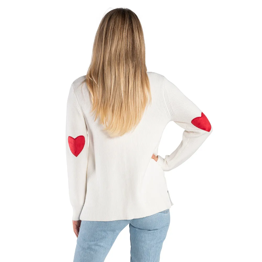 Hidden Hearts Mock Neck Sweater