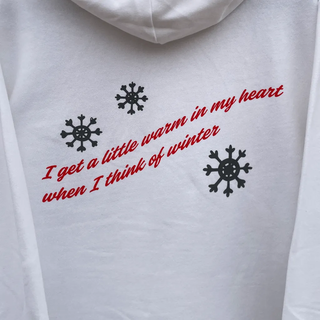 Holiday White Pullover Hoodie