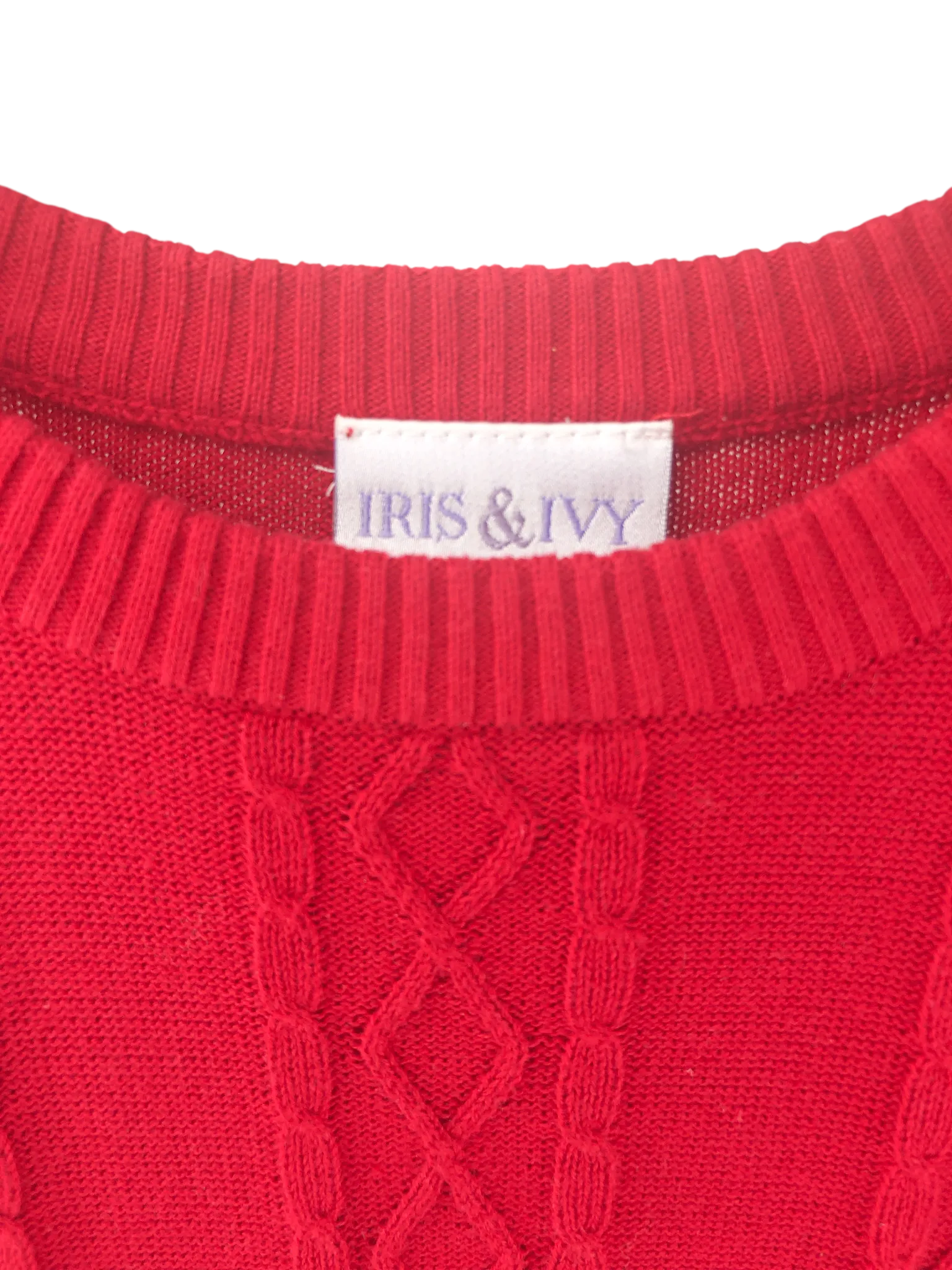 Iris & Ivy, Girls' Sweater/Lace Dress, Red/Black, Size 12