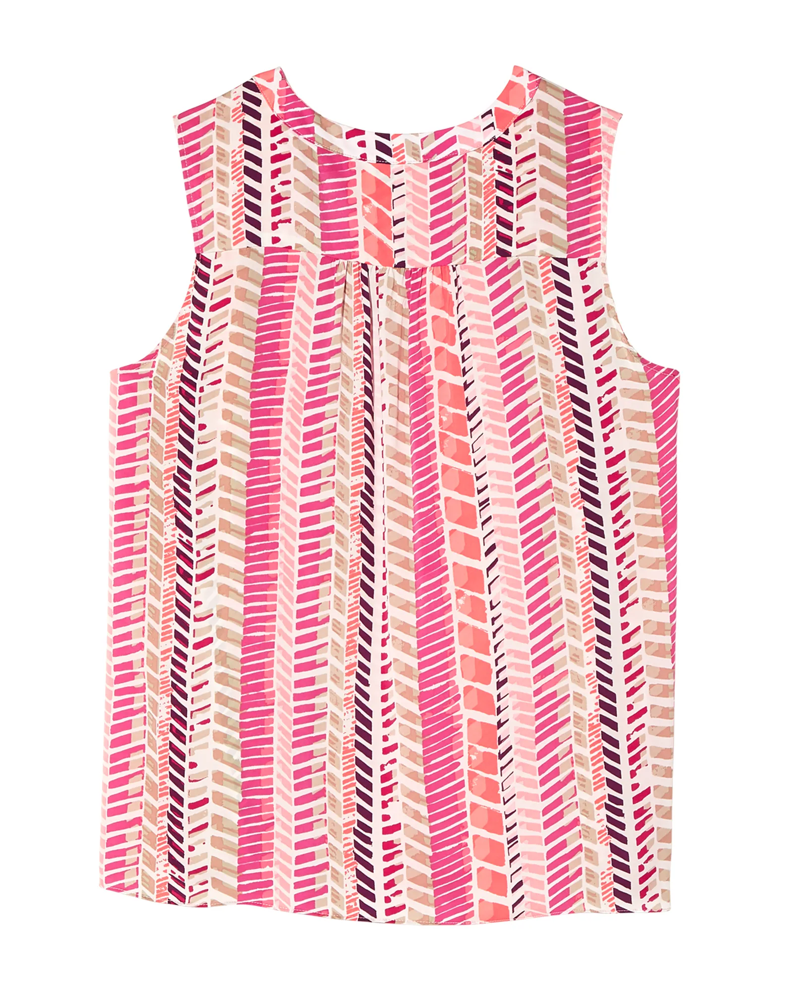 Iris Sleeveless Top | Magenta / Orange