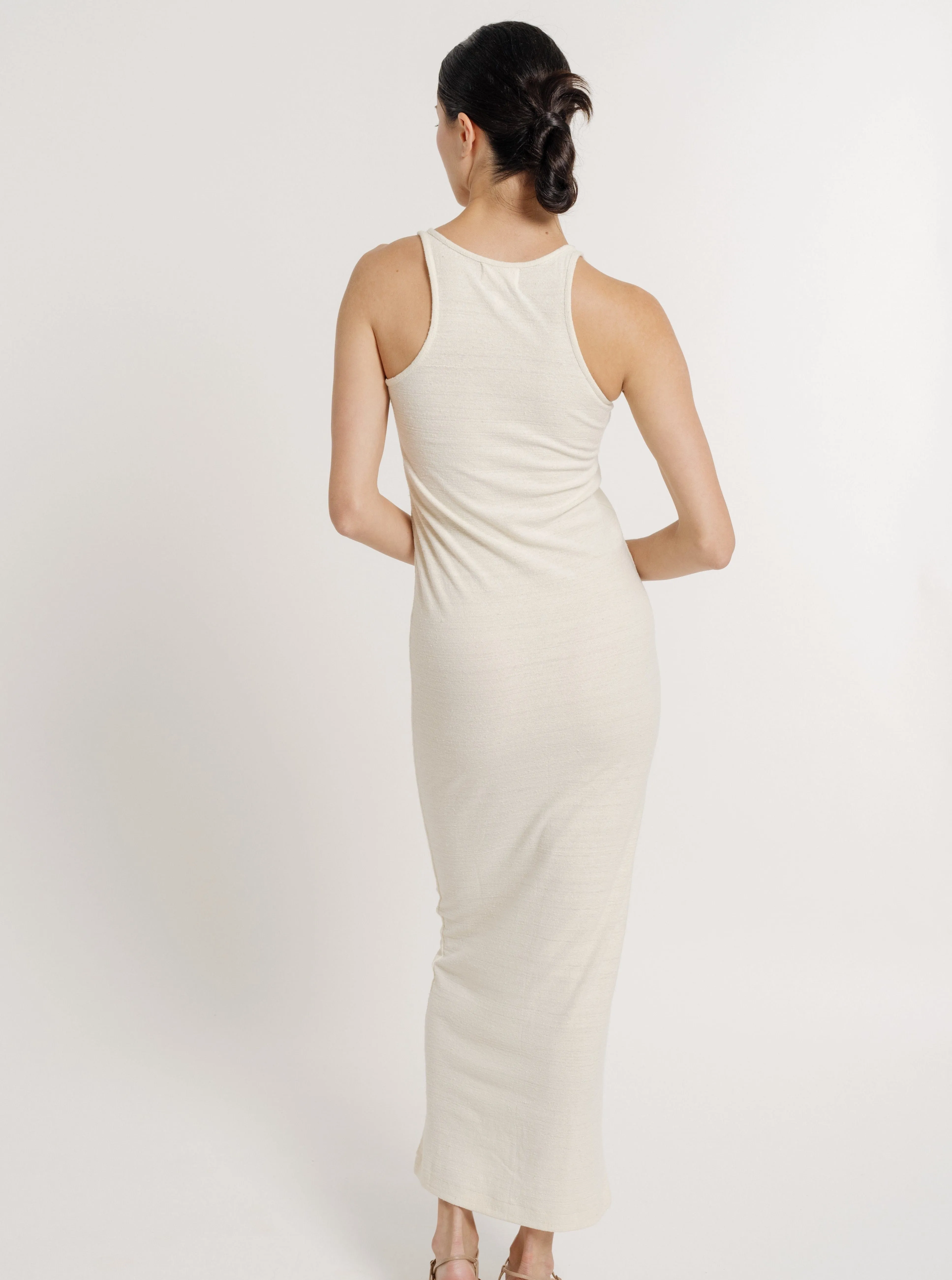 Jersey Knit Tank Dress - Ivory