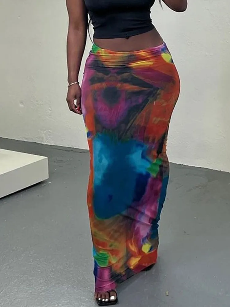 Jess Gradient Maxi Skirt