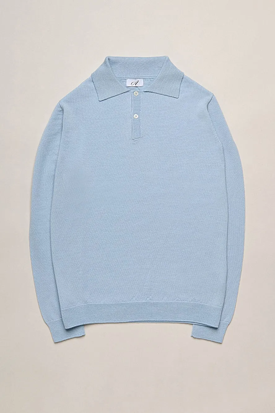 Johnny Fine Merino Long-Sleeve Polo