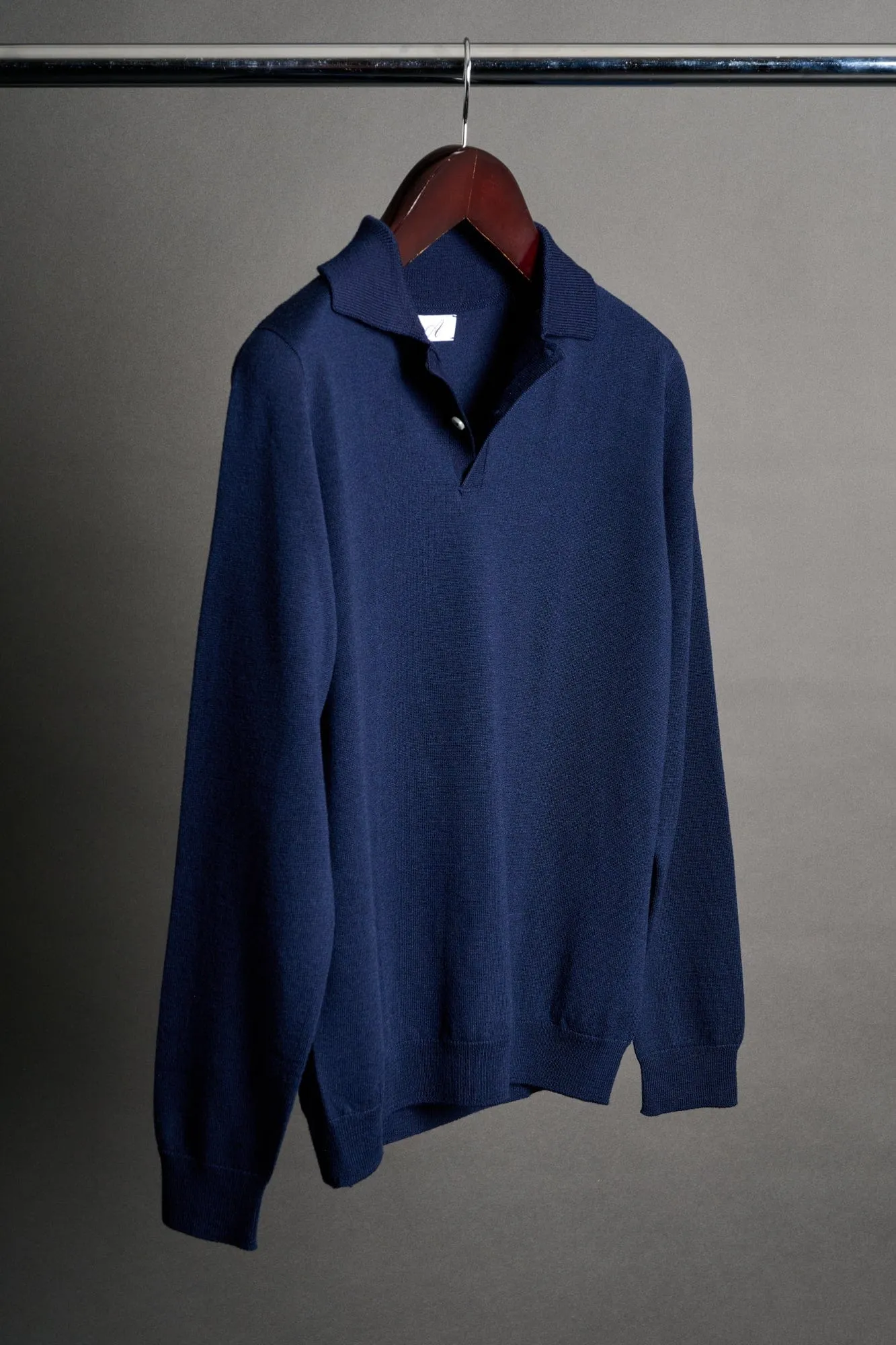 Johnny Fine Merino Long-Sleeve Polo