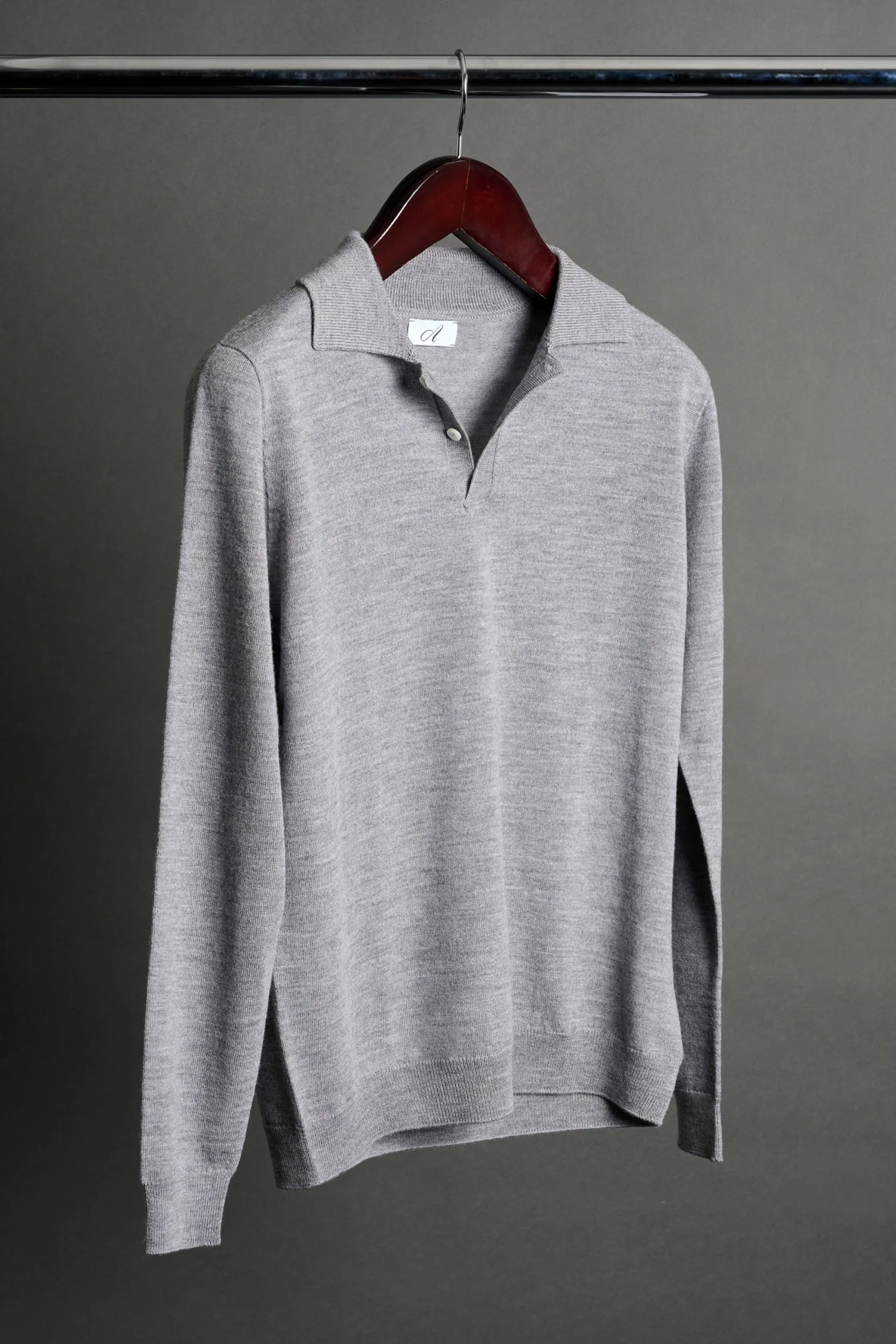 Johnny Fine Merino Long-Sleeve Polo