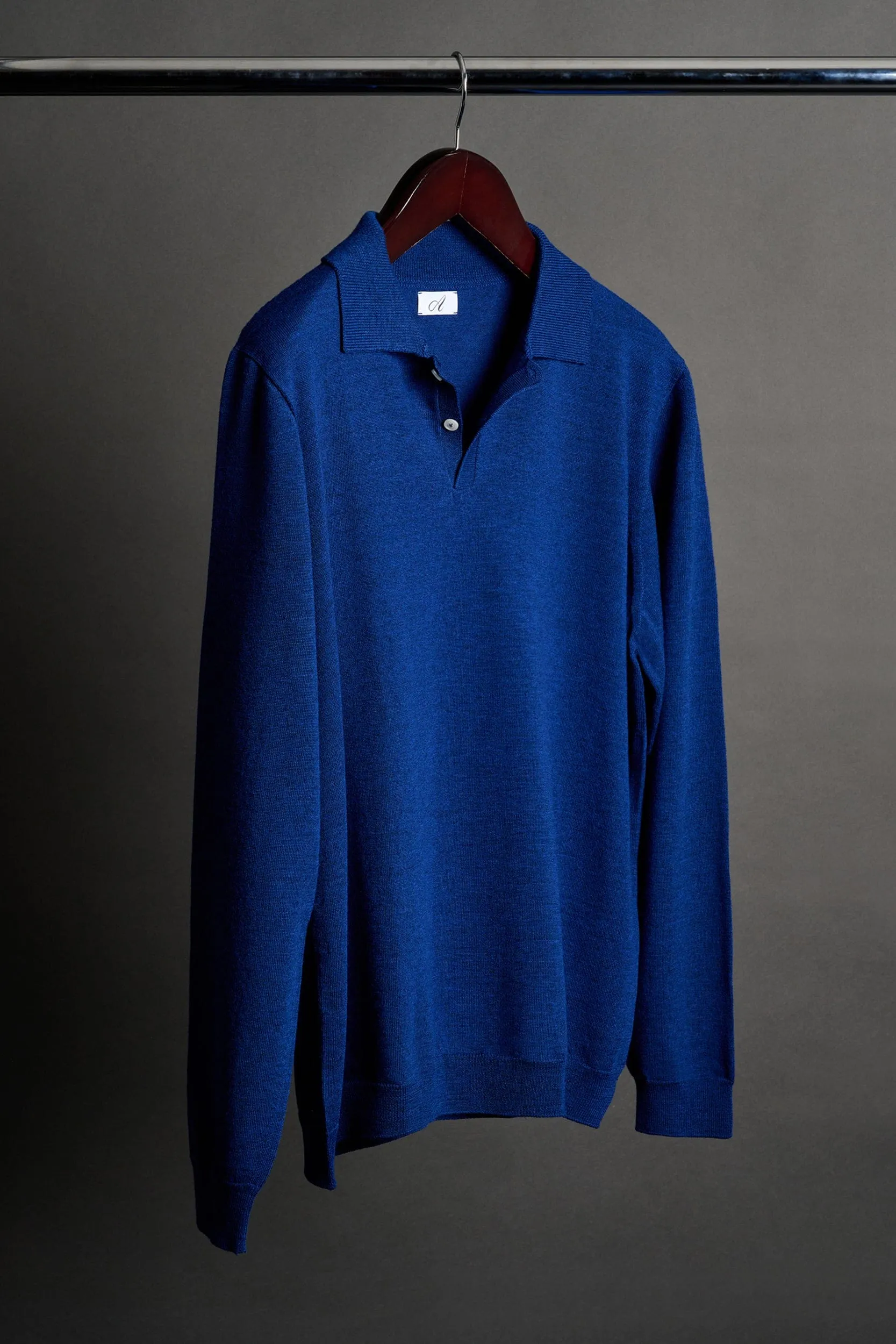 Johnny Fine Merino Long-Sleeve Polo