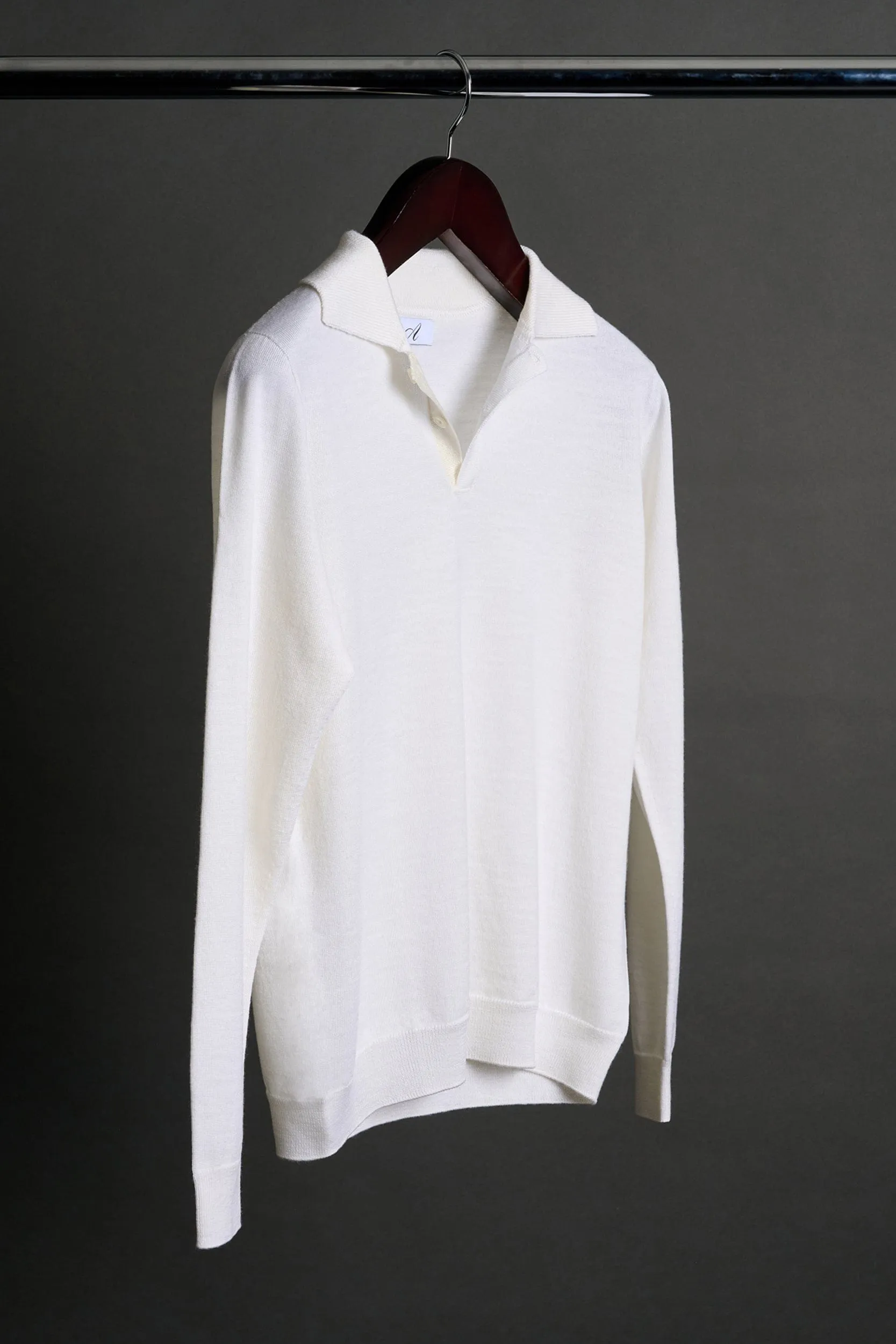 Johnny Fine Merino Long-Sleeve Polo