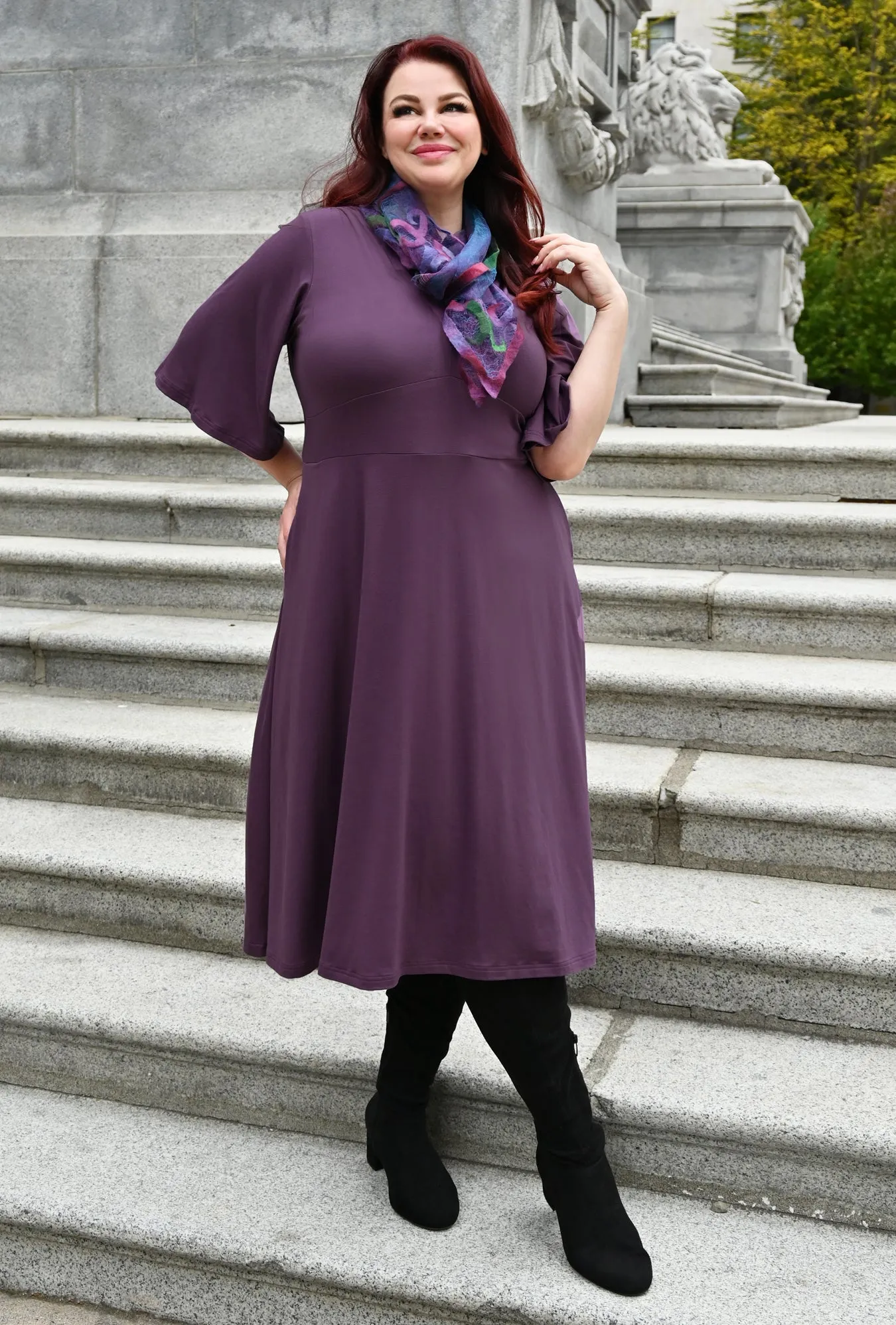 Joy Dress - Mauve Bamboo