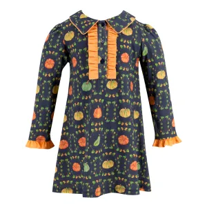 Juni Girl Dress - Botanical Pumpkin