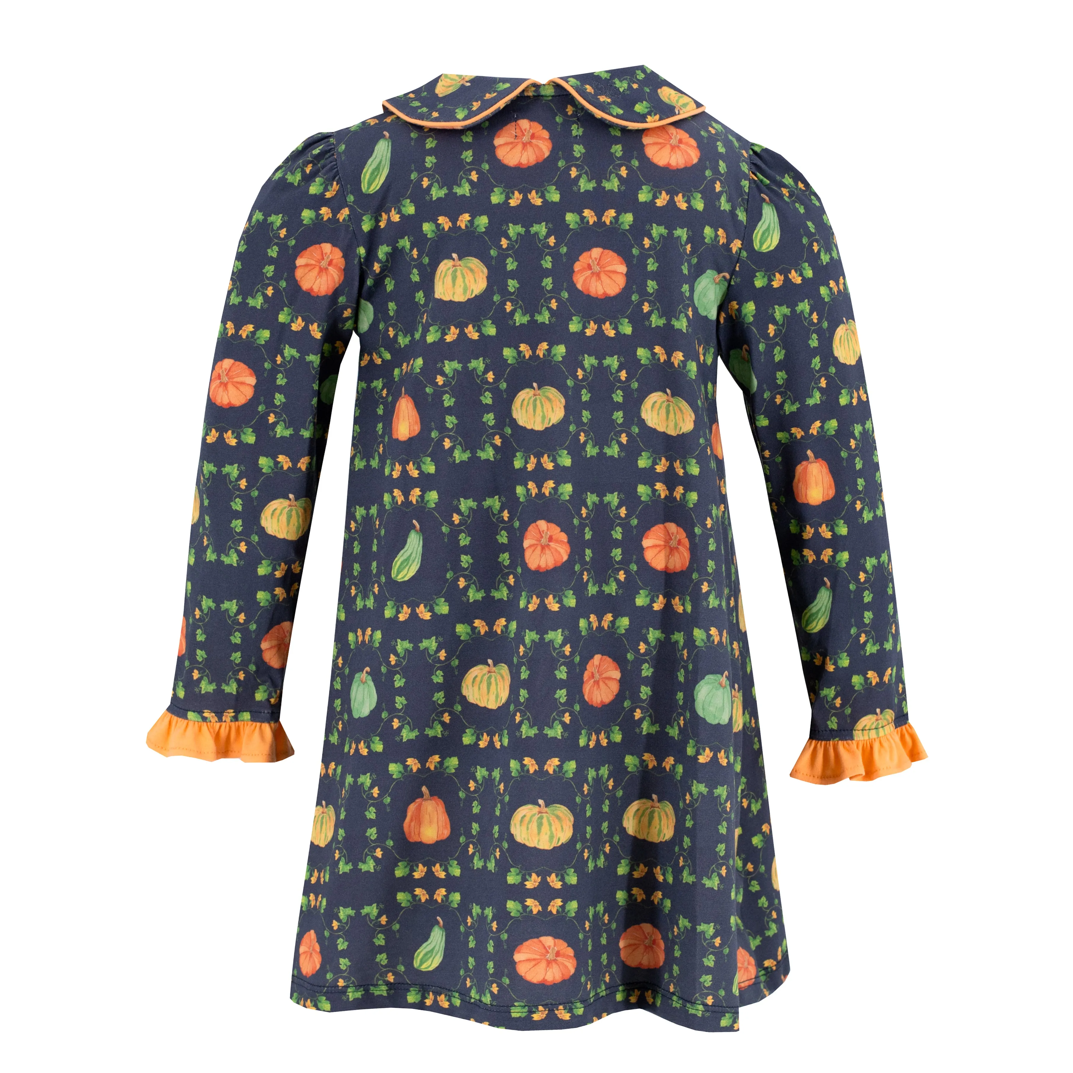 Juni Girl Dress - Botanical Pumpkin