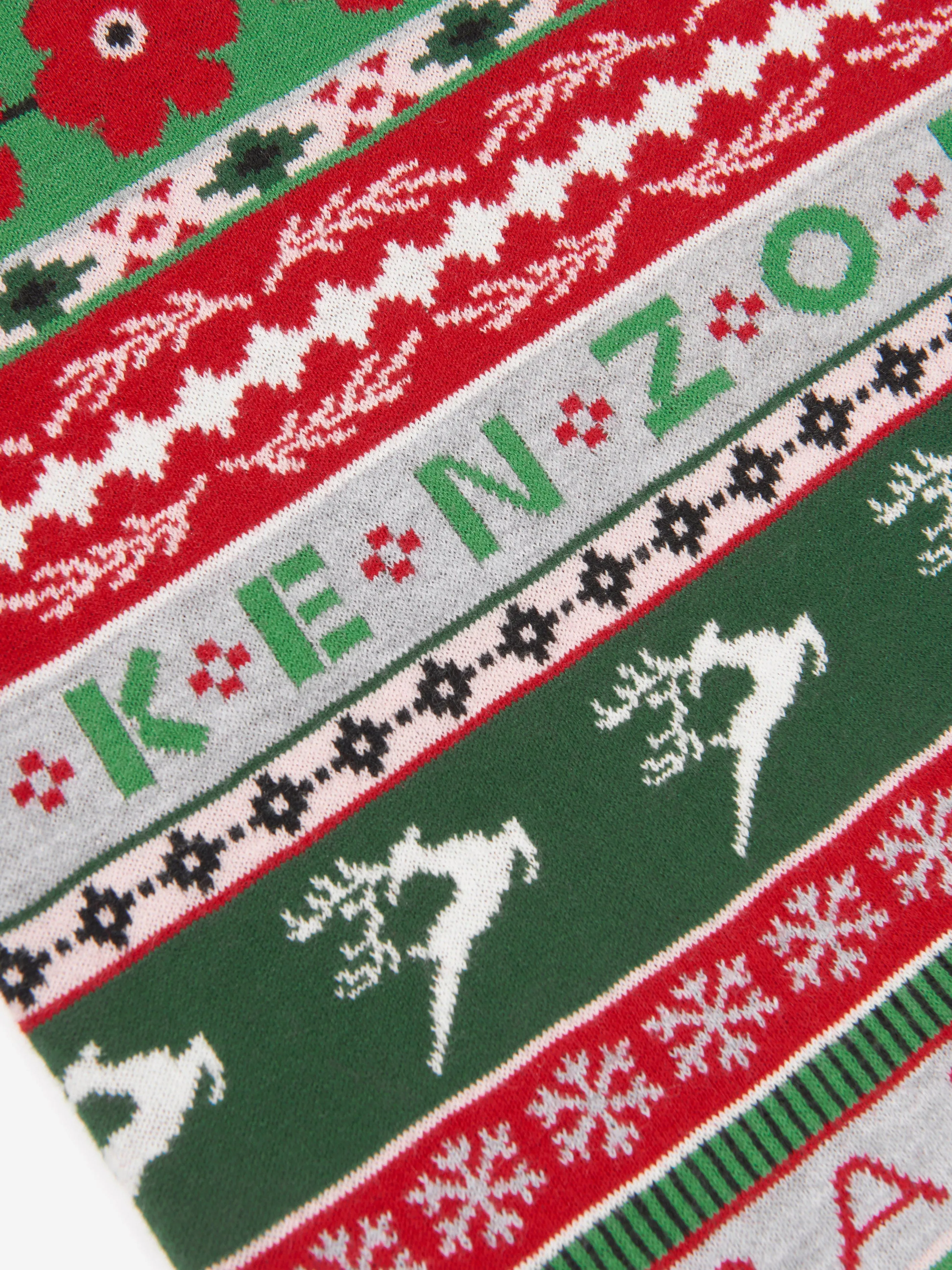 KENZO Girls Seasonal Knitted Dress in Red