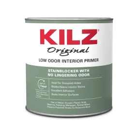 Kilz 10042 Primer, White, 1 qt, Can :QUART: QUANTITY: 1