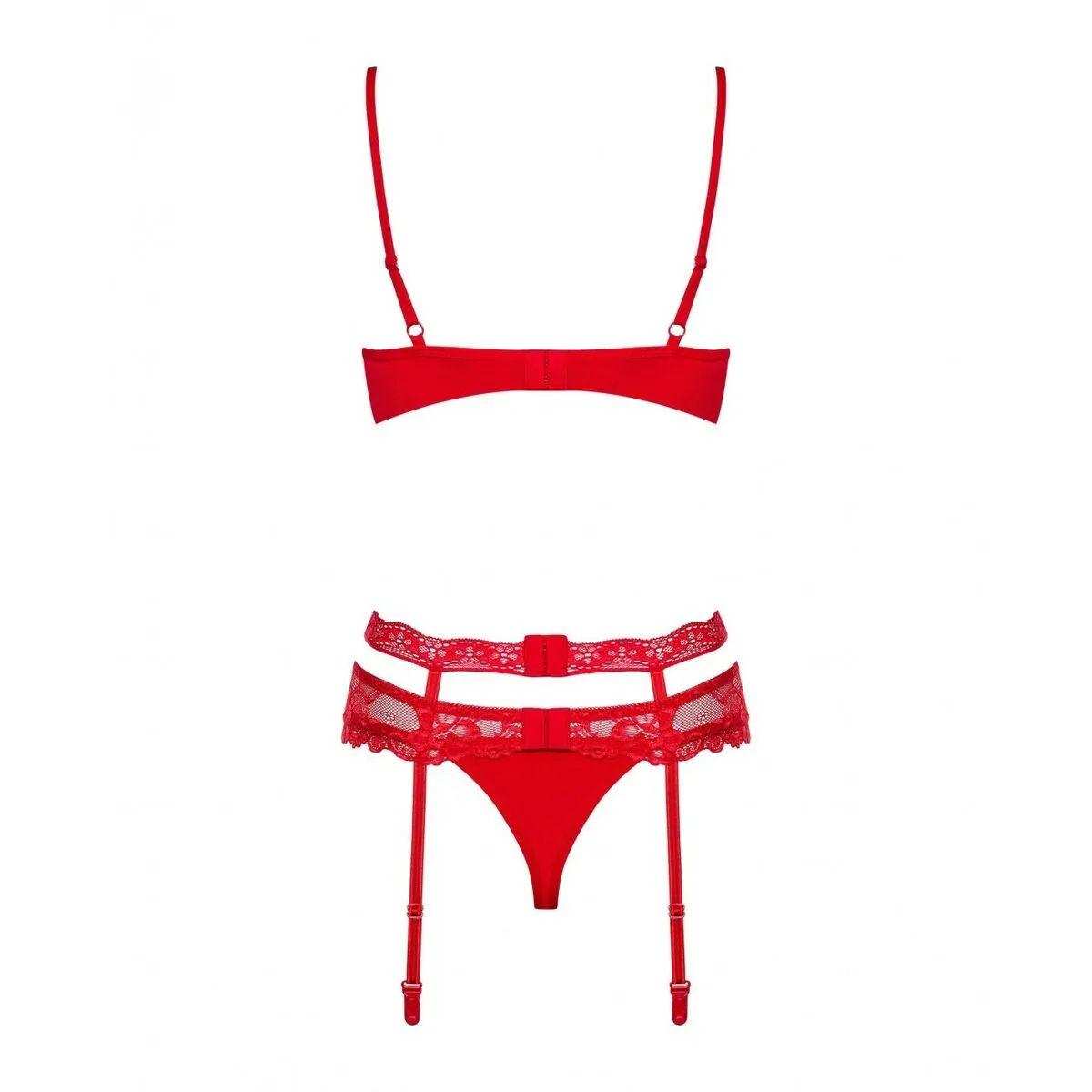 Lace Underwear Set Obsessive Heartina Red S/M