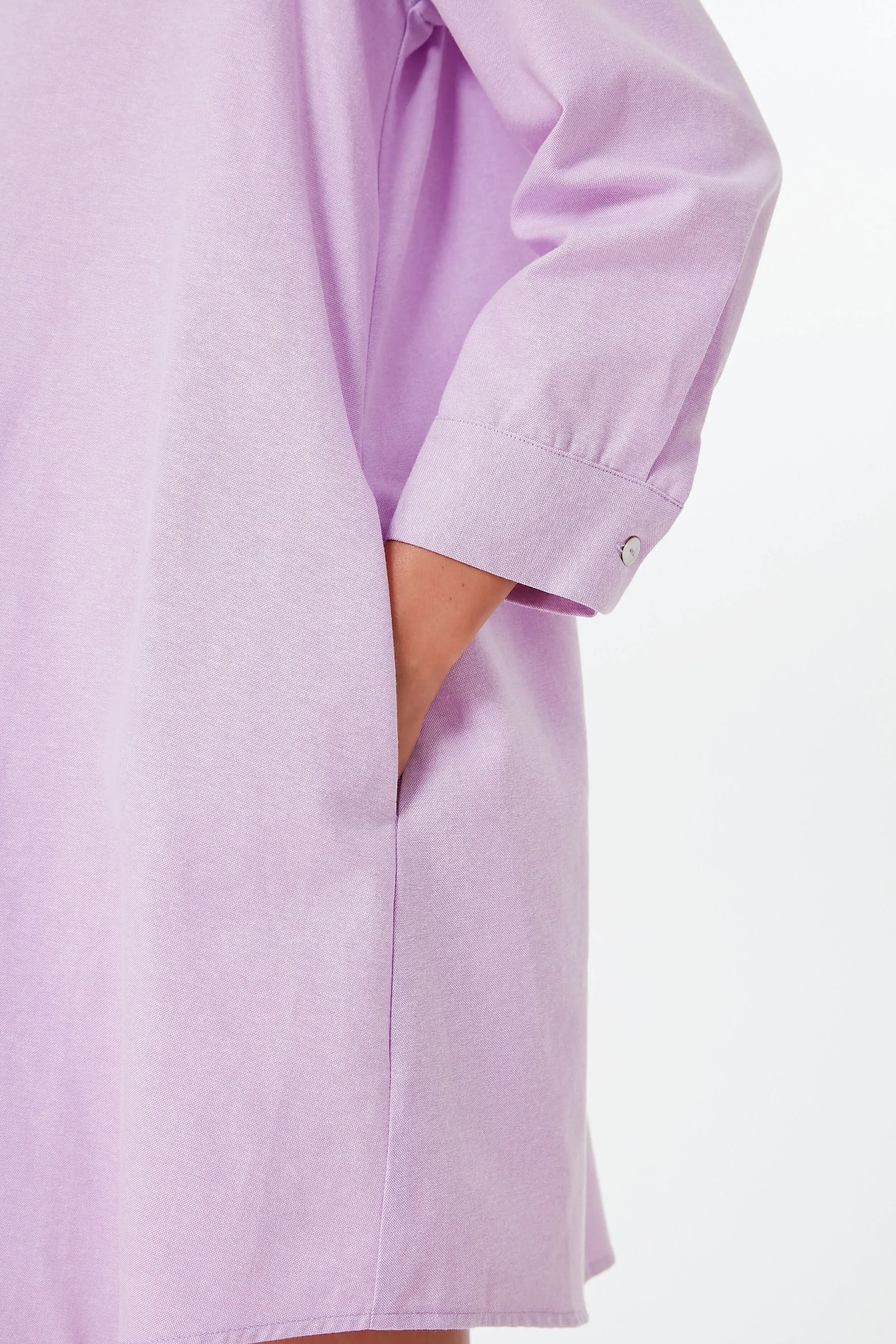 Lavender Oxford Harris Shirt Dress