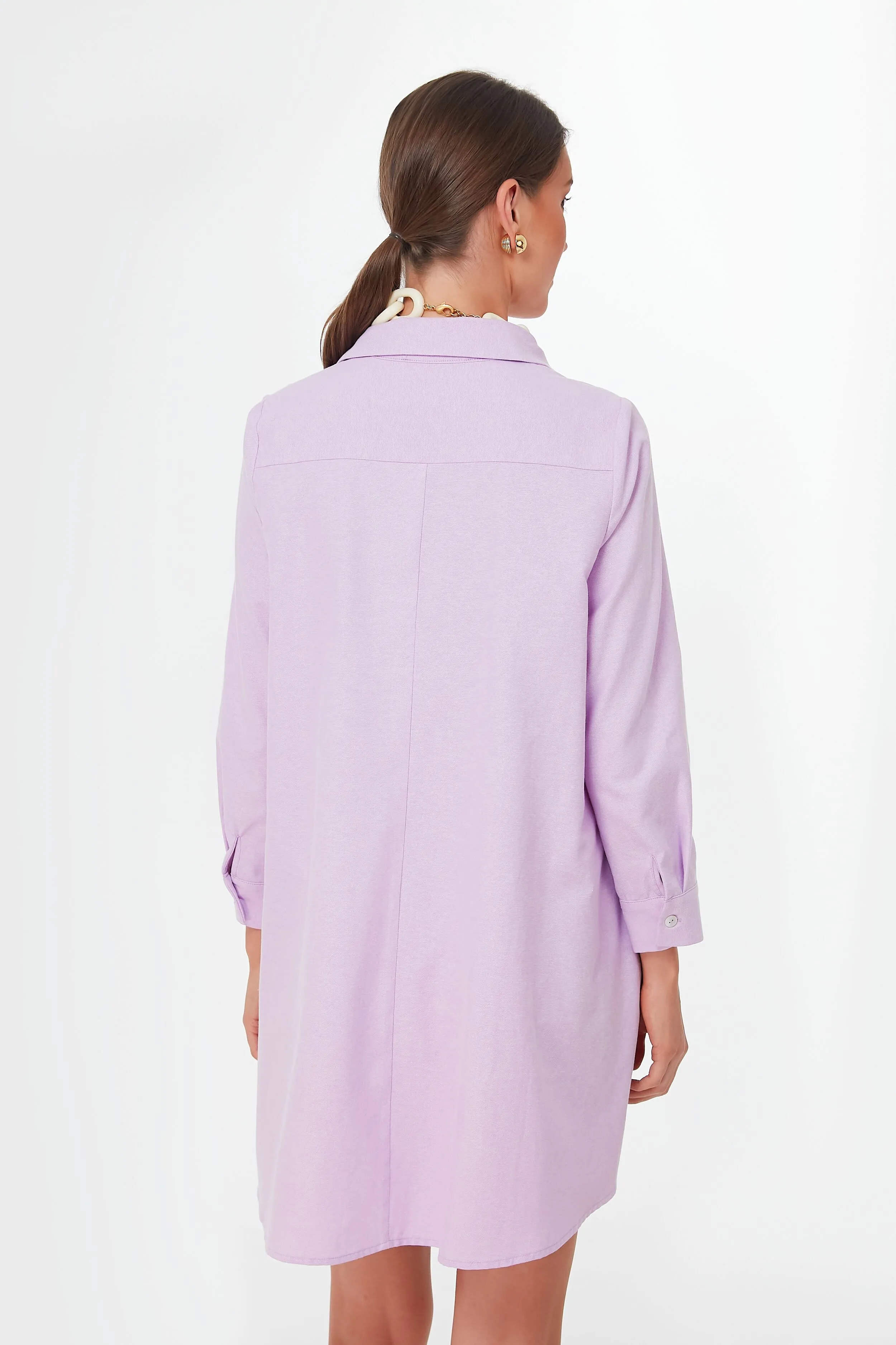 Lavender Oxford Harris Shirt Dress