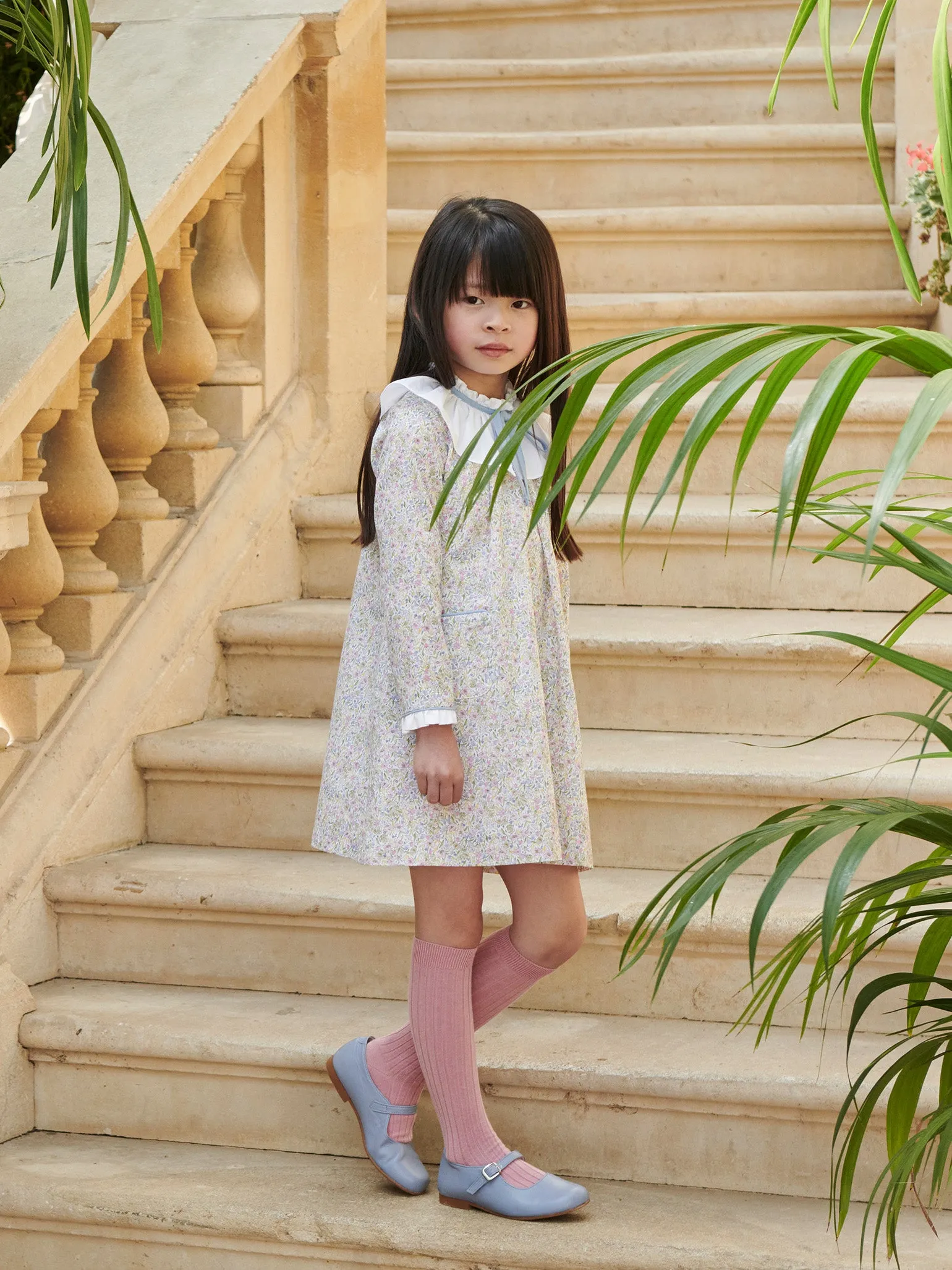 Lilac Floral Odisea Girl A-Line Dress