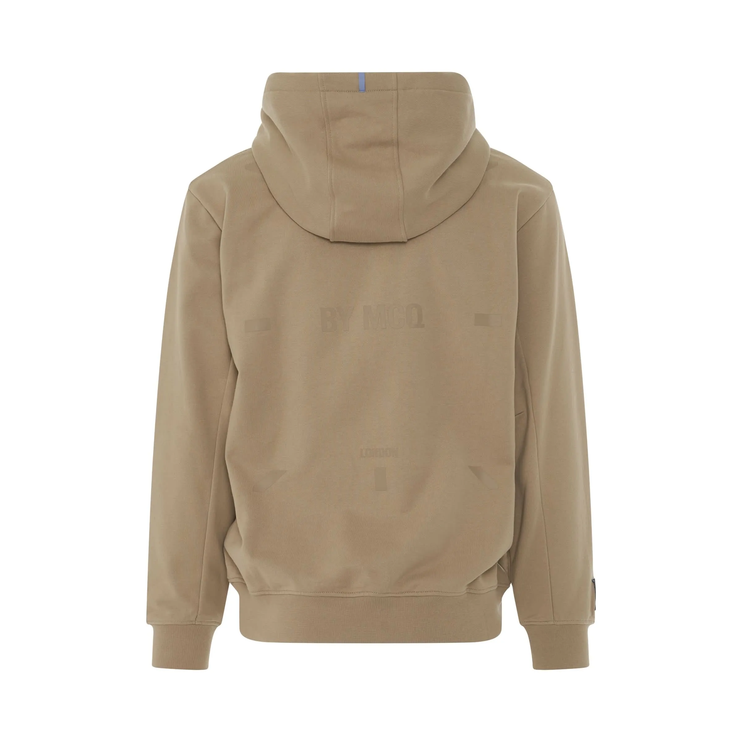 Logo Print Pull Over Hoodie in Wild Mushroom