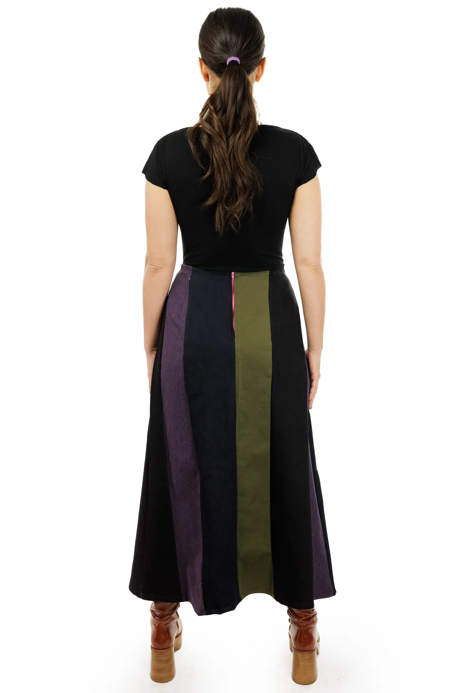 Long Lines Piecework Pocket Long Skirt