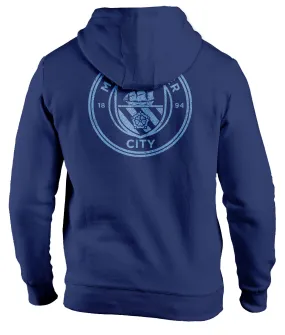 Manchester City FC Wordmark Fleece Pullover Hoodie - Navy