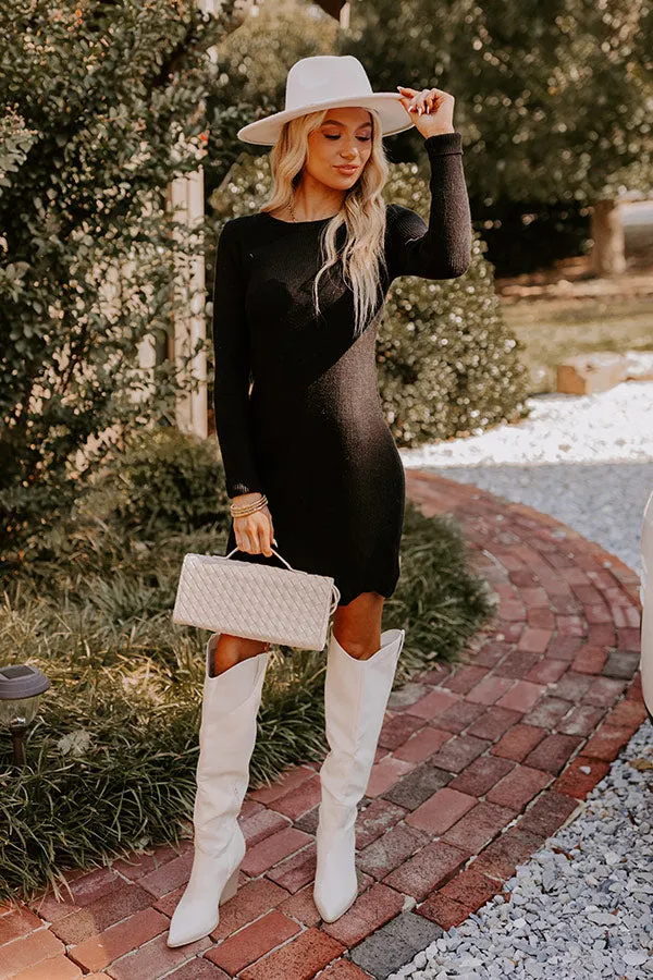 Manhattan Chic Knit Sweater Dress