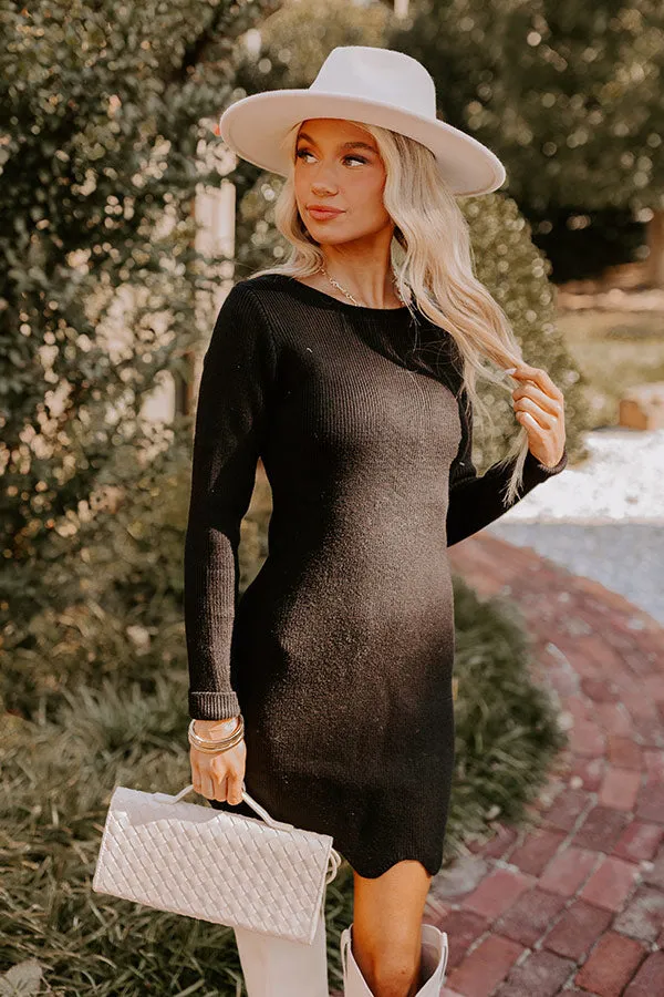 Manhattan Chic Knit Sweater Dress