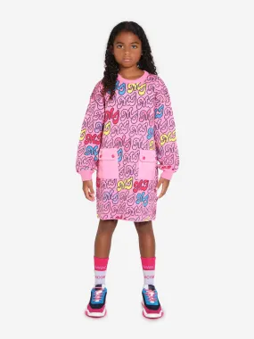 MARC JACOBS Girls Knitted Logo Dress in Pink