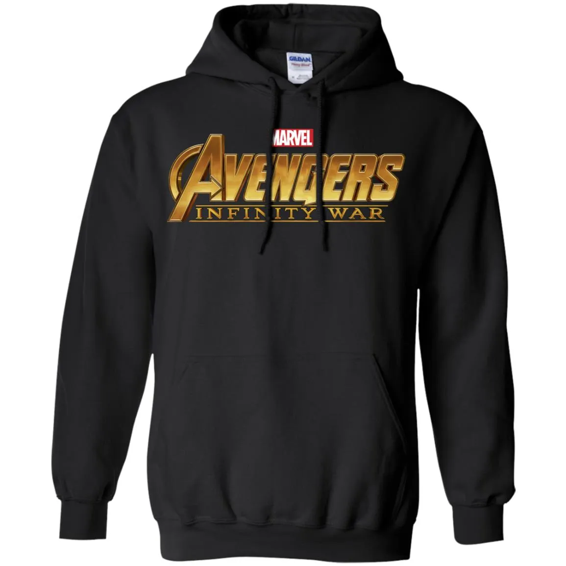 Marvel Avengers Infinity War Golden Logo Pullover Hoodie Sweatshirt