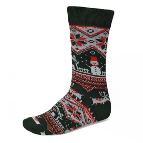 Men's Hunter Green Winter Sweater Socks