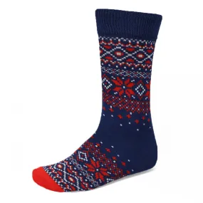 Men's Poinsettia Sweater Socks