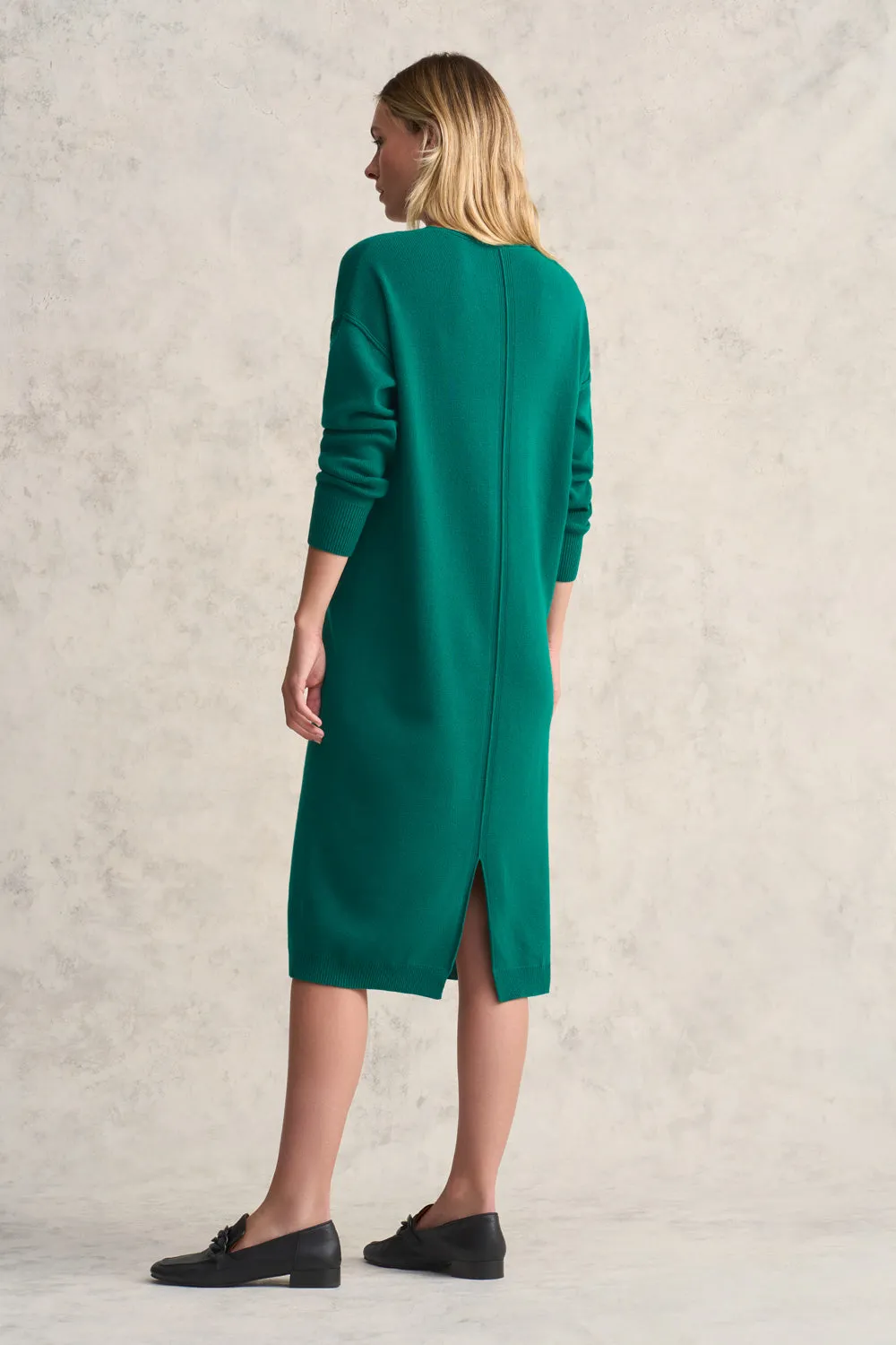 Merino V Neck Knit Dress